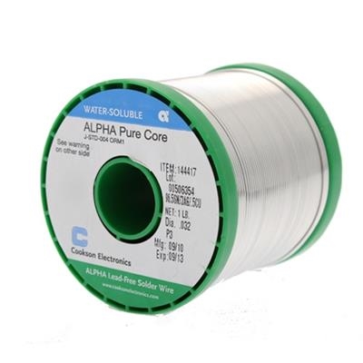 Alpha - PureCore SAC305 Wire Solder - .032" Diameter P3, 1 Pound Spool