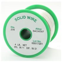 Alpha - SACX0307 Solid Wire Solder - .078" Dia., 4 Pound Spool - Priced per Pound (MOQ 4 lb)