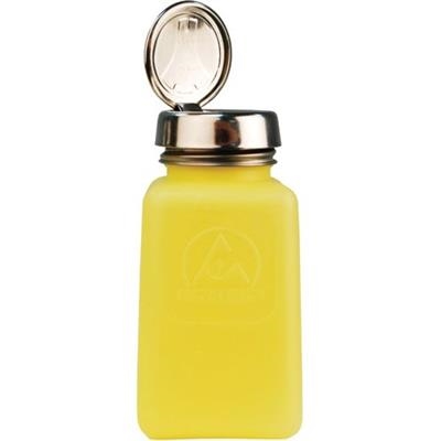 Menda - One Touch Pump Bottle, ESD, Yellow- 6 Ounce