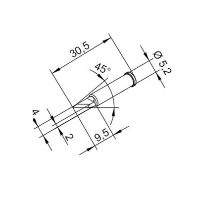 ERSA - i-Tool Soldering Tip - Knife Face - 9.5 mm