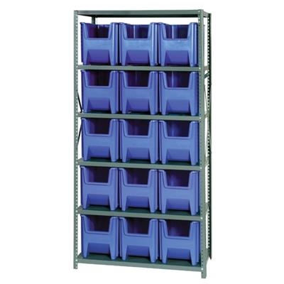 Quantum - Giant Stacking Container Shelving System - 36" Wide, 15 Bins