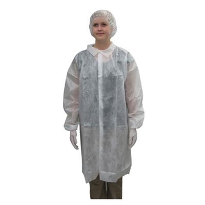 ValuTek - Polypropylene Disposable Lab Coat - 10 Count - Medium