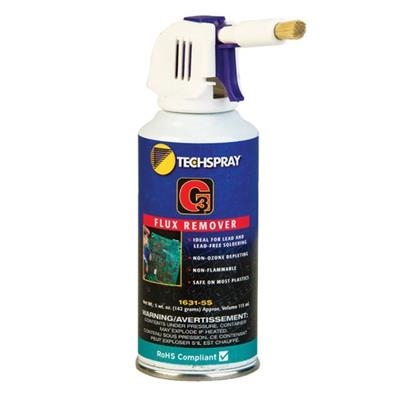 Techspray - G3 Flux Remover - 5 Ounce Aerosol Can, Brush