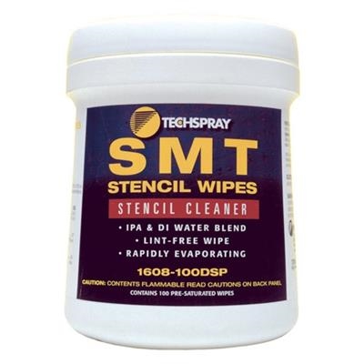 Techspray - SMT Stencil Cleaner (70/30 blend) - 100 Pre-Saturated Wipes