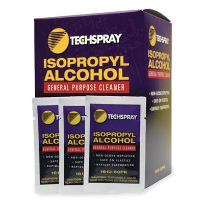 Techspray - Isopropyl Alcohol Wipes - 50 Pre-Saturated Packets