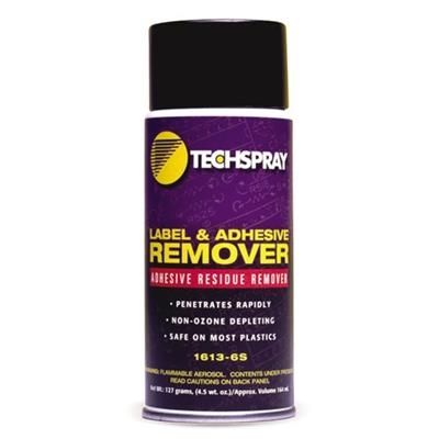 Techspray - Label and Adhesive Remover - 4.5 Ounce Aerosol Can