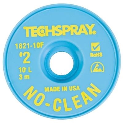 Techspray - No-Clean Desoldering Braid - ESD Bobbin, 0.055" x 10'