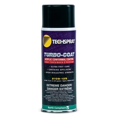 Techspray - Turbo-Coat Acrylic Conformal Coating - 12 Ounce Aerosol Can