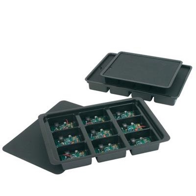 Protektive Pak - Conductive Kitting Trays - 14-3/8 x 10-1/8 x 1- 3/4 12 CELL 3 x 3 x 1-1/4