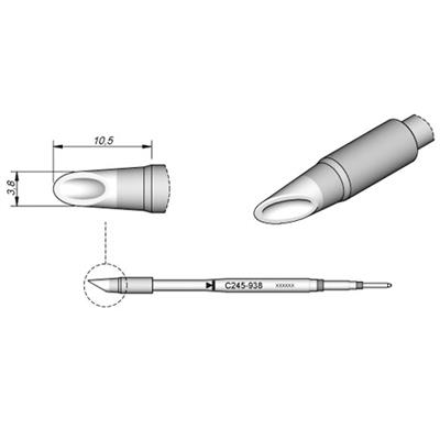 JBC - Cartridge Tip - Mini Spoon - ID 3.8mm