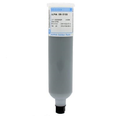 Alpha - OM-5100 63Sn/37Pb Particle Size 3 Solder Paste - 700 Gram Cartridge