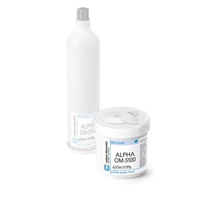 Alpha - OM-5100 63Sn/37Pb Particle Size 3 Solder Paste - 500 Gram Jar