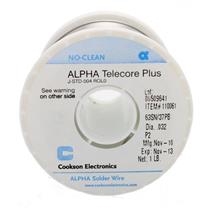 Alpha - Telecore Plus 63Sn/37Pb Wire Solder - .032" Diameter P2, 1 Pound Spool
